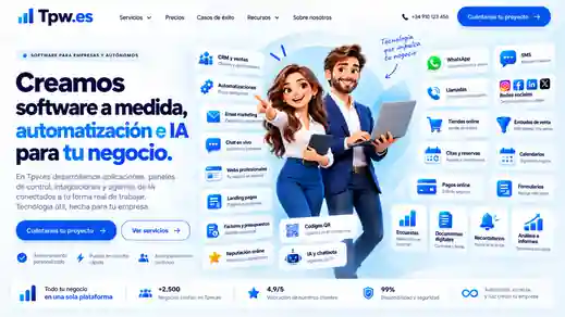 Servicios de software, automatización e inteligencia artificial de Tpw.es